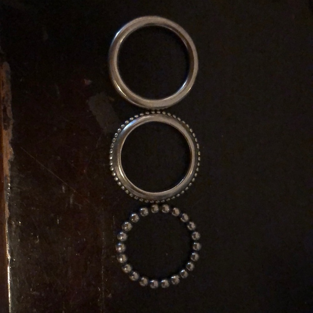 Sterling stack rings set of three for listed price size 7 or 54